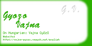 gyozo vajna business card